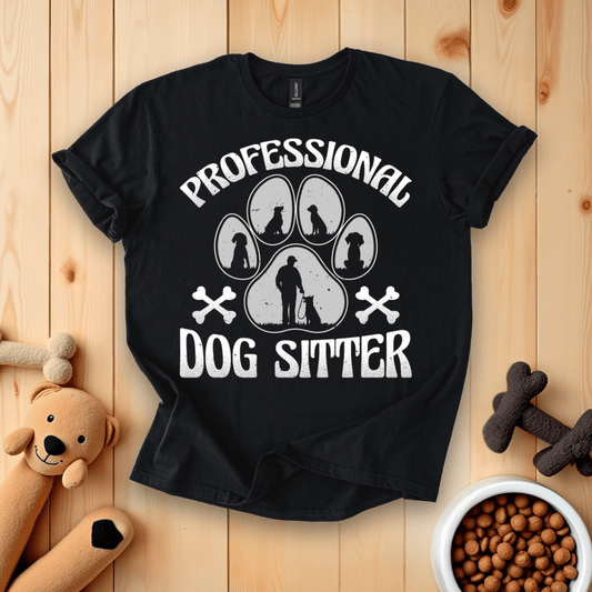 Black / S Professional Dog Sitter T-Shirt