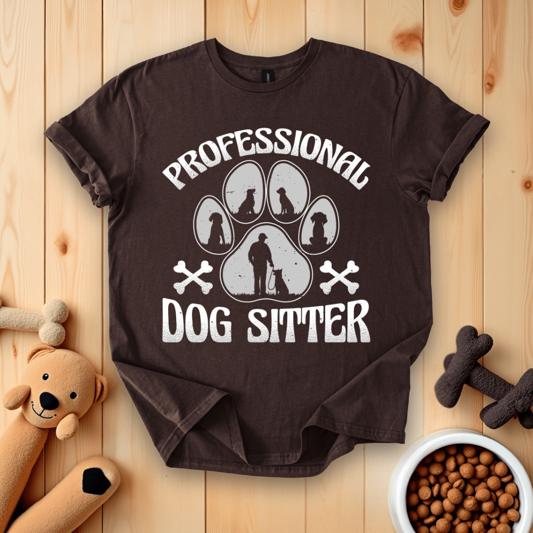 Dark Chocolate / S Professional Dog Sitter T-Shirt