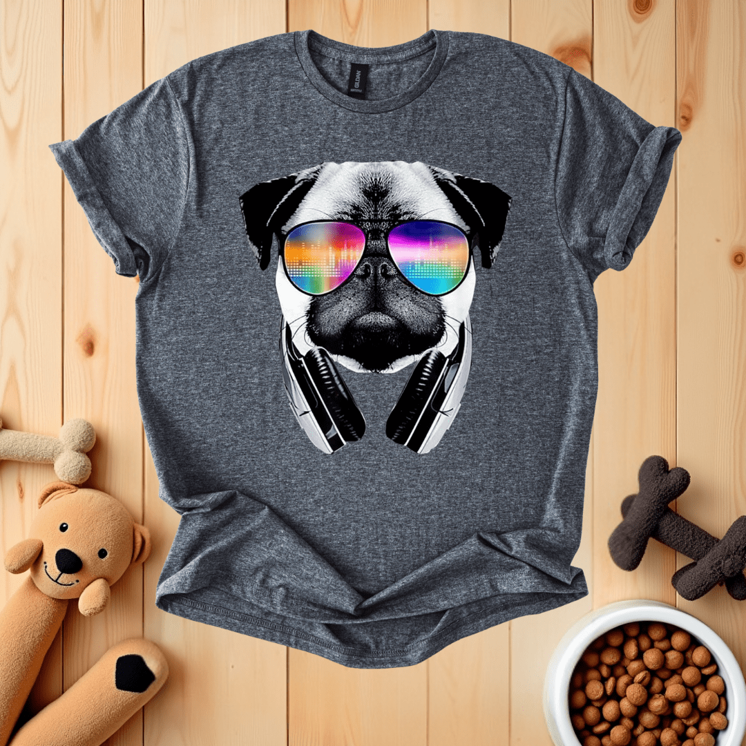 Dark Heather / S Pug DJ T-Shirt