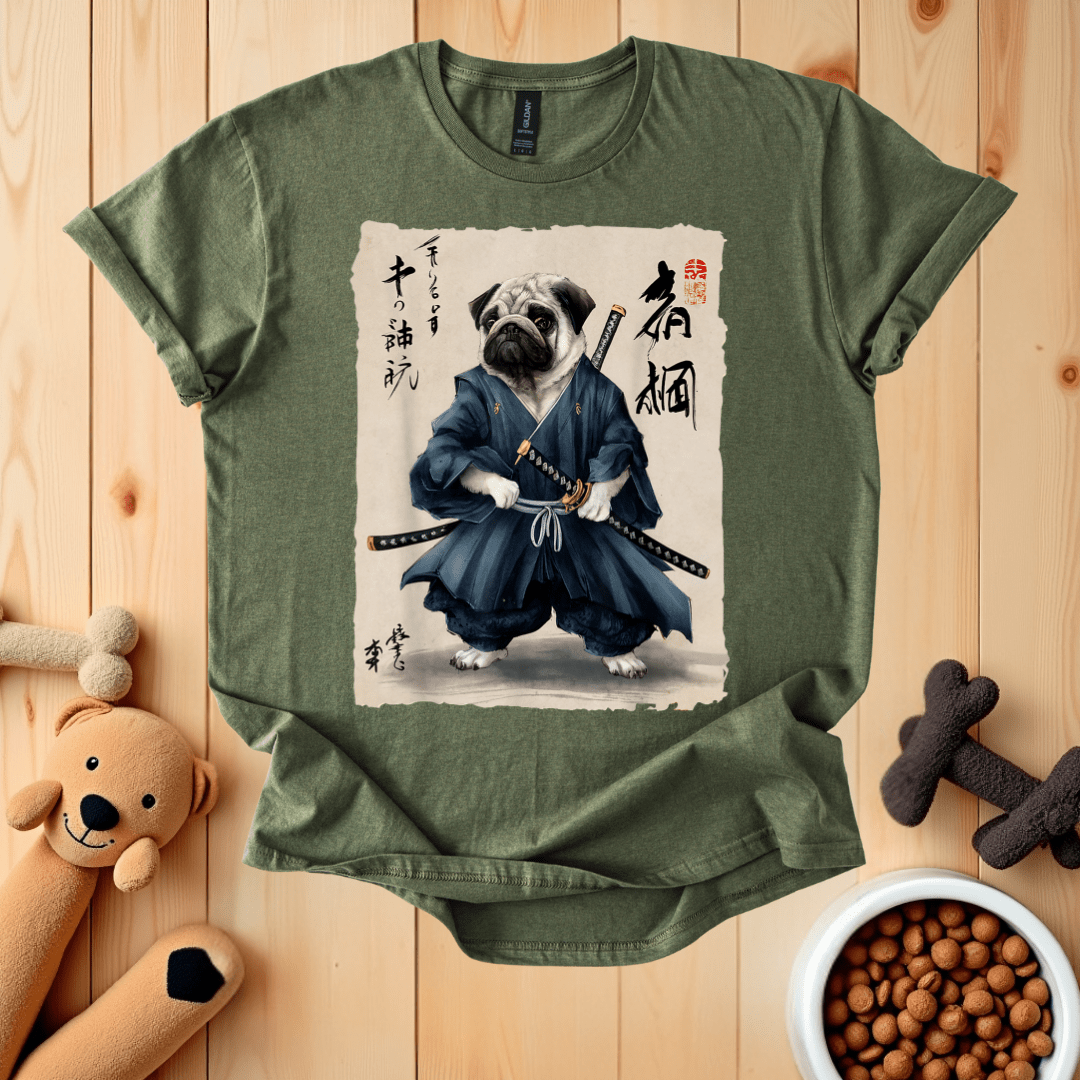 Military Green / S Samurai Pug T-Shirt