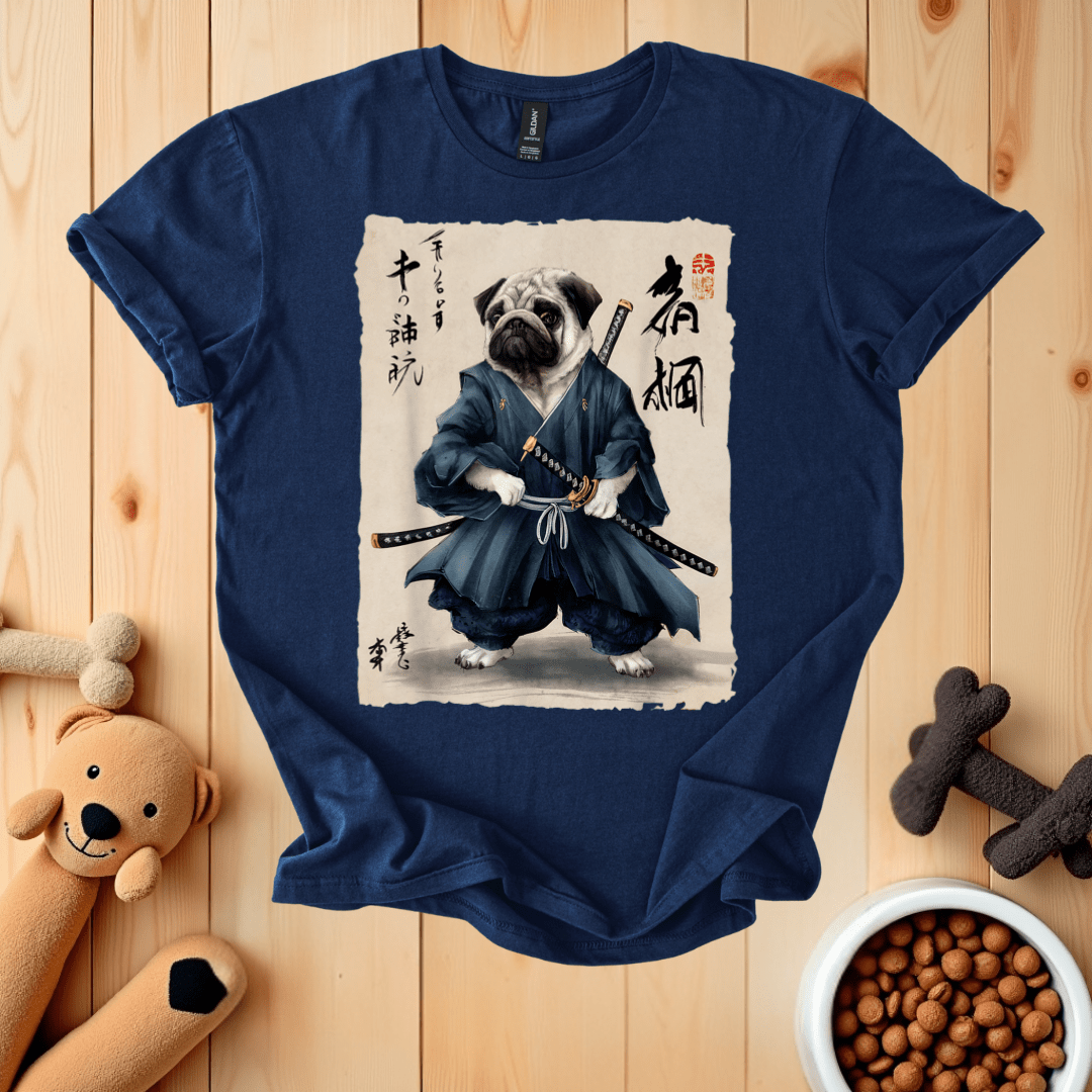 Navy / S Samurai Pug T-Shirt