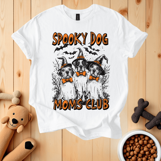 White / S Spooky Dog Moms Club T-Shirt