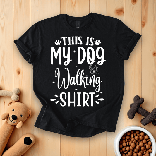 Black / S This Is My Dog Walking Shirt T-Shirt