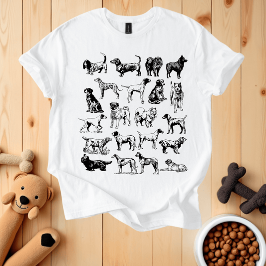 White / S Vintage Dogs T-Shirt