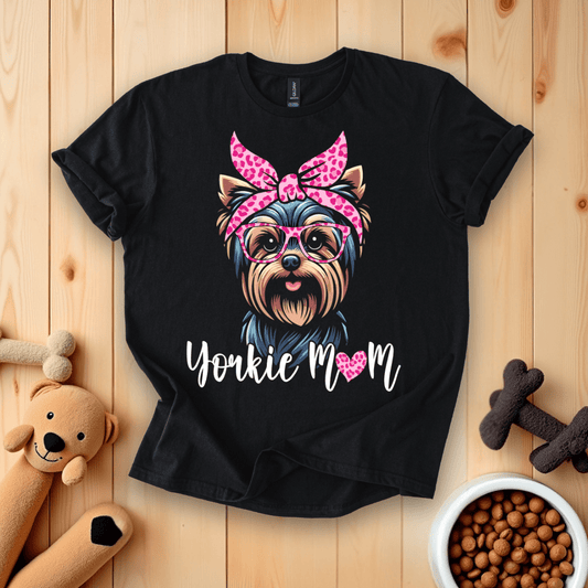 Black / S Yorkie Mom T-Shirt