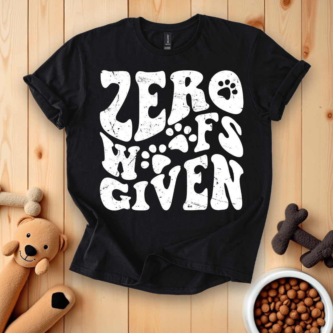 Black / S Zero Woofs Given T-Shirt