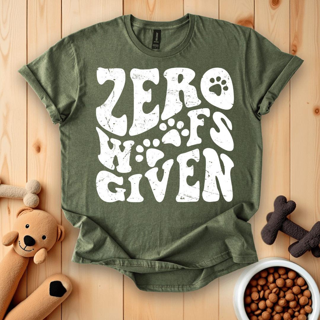 Military Green / S Zero Woofs Given T-Shirt