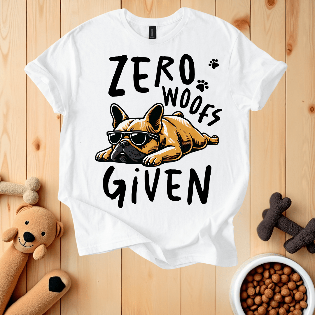 White / S Zero Woofs Given T-Shirt